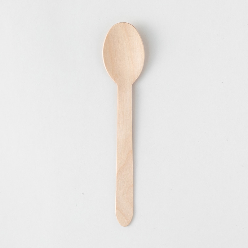 アサヒグリーン 木製スプーン　紙完封袋 160mm　100本入 10012000 100本/袋（ご注文単位30袋）【直送品】