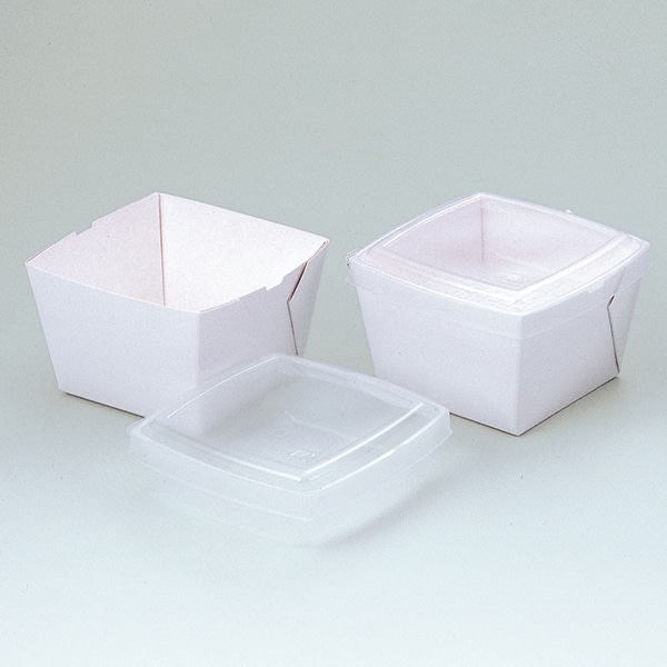 協和パック 嵌合容器付食品容器　デリメイト TS125 白無地 20枚/袋（ご注文単位15袋）【直送品】