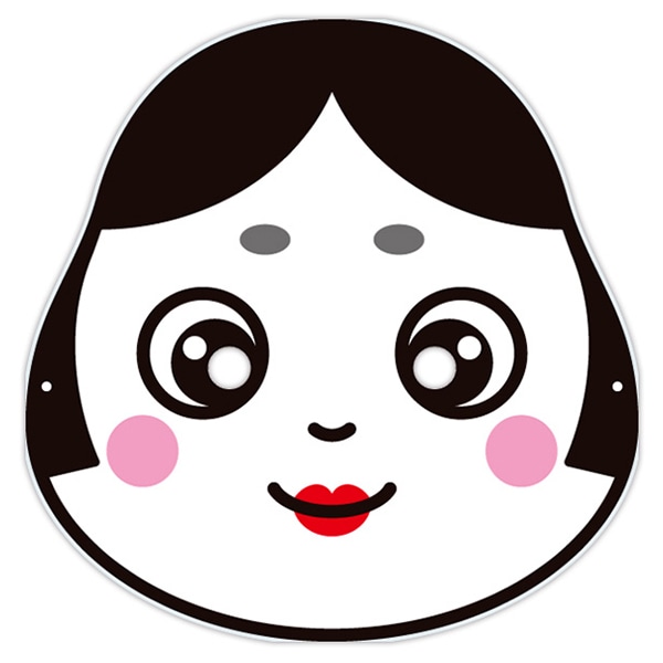 アルファ 節分おかめ面 ゴム輪なし GS7-0023 1パック（ご注文単位1パック）【直送品】