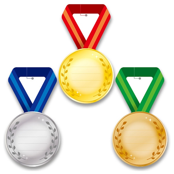 アルファ メダル型七夕短冊 こより一体型 FG2-0003 1パック（ご注文単位1パック）【直送品】