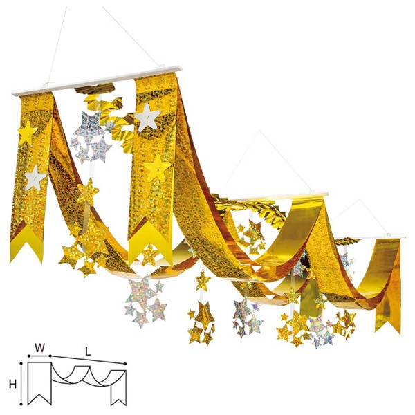 アルファ ゴールドスタープリーツ2連ペナント TA5-0315 1個（ご注文単位1個）【直送品】