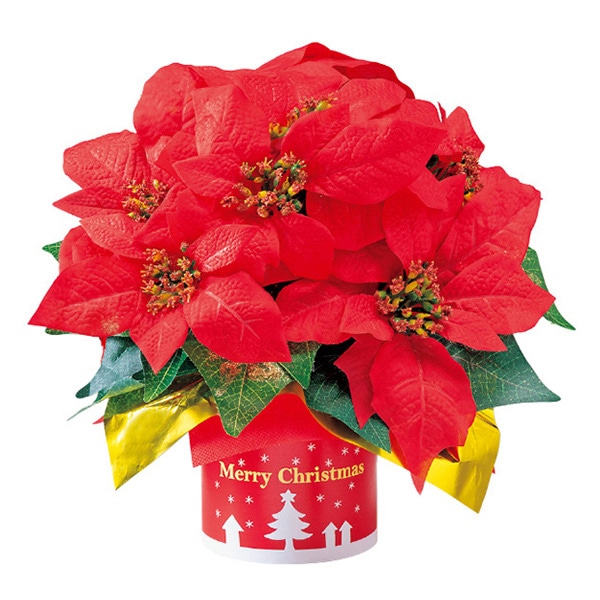 アルファ クリスマスポインセチアスタンド TE5-1327 1個（ご注文単位2個）【直送品】