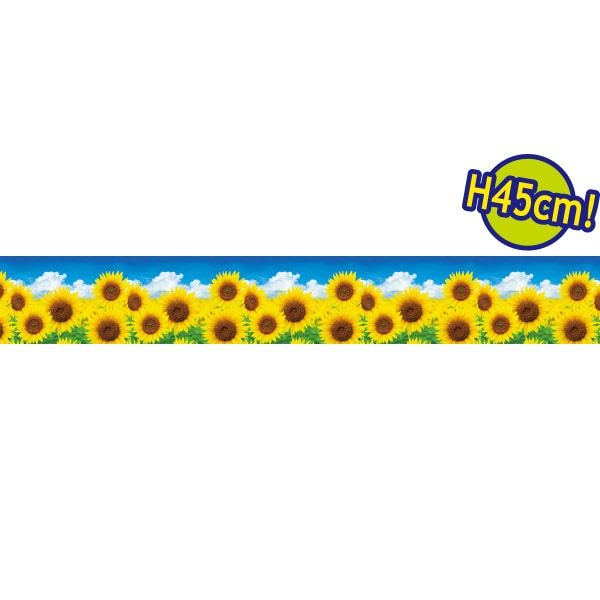 アルファ ビニール幕 45cm×50m 青空とひまわり PC2-0355 1本(ご注文単位1本)【直送品】