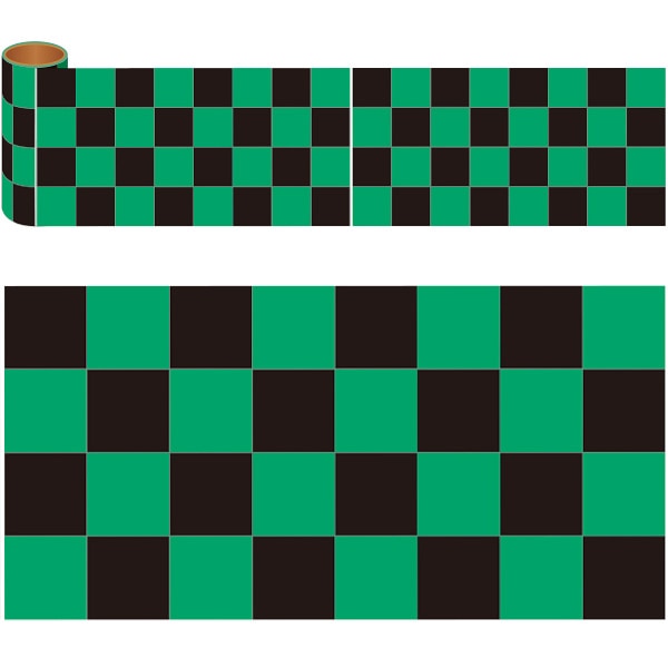 アルファ かんたんロール幕 市松 黒緑 NT8-0044 1巻(ご注文単位1巻)【直送品】