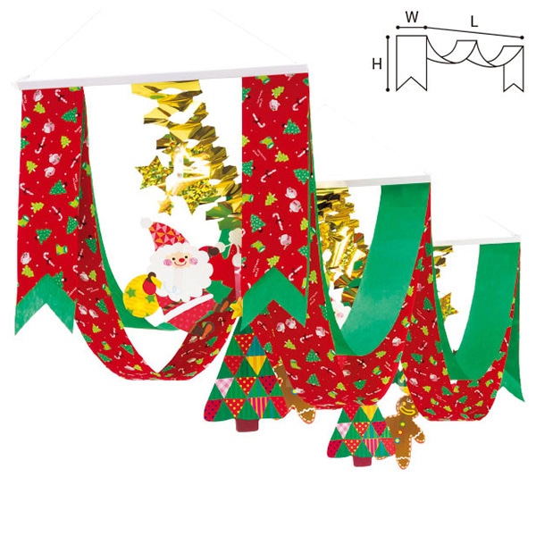 アルファ ジンジャークリスマスプリーツ2連ペナント TA5-0318 1個(ご注文単位1個)【直送品】