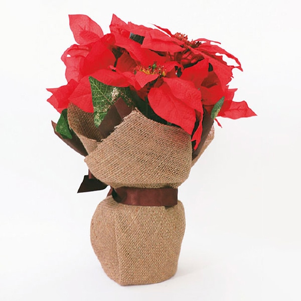 アルファ ポインセチアジュートポット TE5-1337 1個(ご注文単位1個)【直送品】