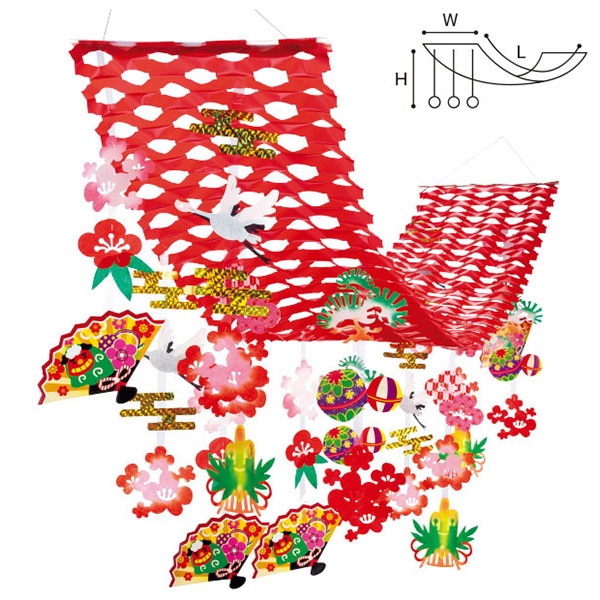 アルファ 華やか扇正月プリーツハンガー TA7-1124 1個（ご注文単位1個）【直送品】