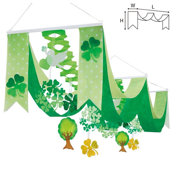 アルファ クローバープリーツ2連ペナント TA2-0202 1個（ご注文単位1個）【直送品】