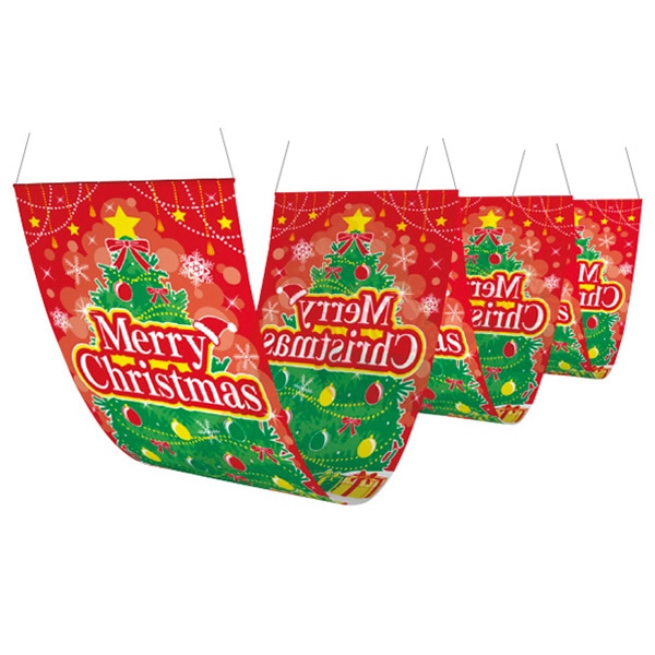 アルファ 三連ペナント メリークリスマス EC5-1166 1セット（ご注文単位1セット）【直送品】