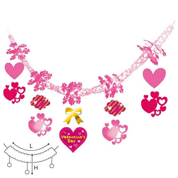 アルファ ファンシーバレンタインガーランド TA7-1136 1個（ご注文単位2個）【直送品】
