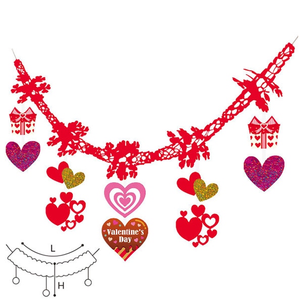 アルファ ハートチョコバレンタインガーランド TA7-1137 1個（ご注文単位2個）【直送品】