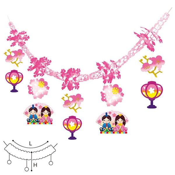 アルファ 桃の節句ガーランド TA7-1139 1個（ご注文単位2個）【直送品】