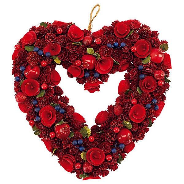 アルファ レッドナチュラルハートリース TA5-3159 1個（ご注文単位1個）【直送品】