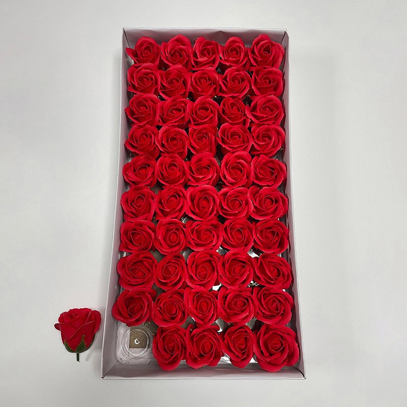 マッセ ソープフラワーヘッド ローズ M マルチ 50輪入 F-253 1箱(ご注文単位1箱)【直送品】