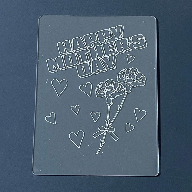 マッセ アクリルLEDプレート　オプションプレート 彫刻済　母の日 K-370 1枚（ご注文単位1枚）【直送品】