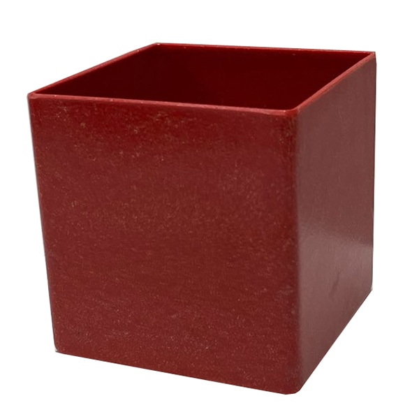マッセ エコチップフラワーポット スクエアM　レッド C-345 1個（ご注文単位5個）【直送品】