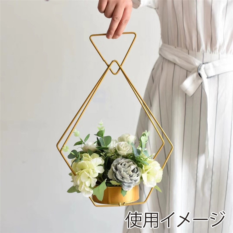 マッセ ワイヤー花籠 ワイヤートライアングル C-355 1個(ご注文単位1個)【直送品】