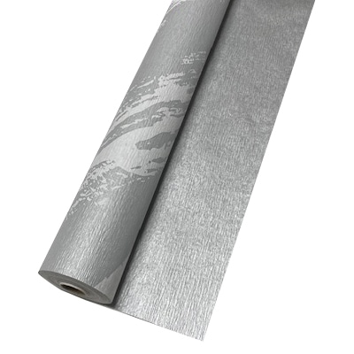 マッセ ラッピングロール　墨絵クレープ No.36　ホワイト／シルバー 25036 1本（ご注文単位1本）【直送品】