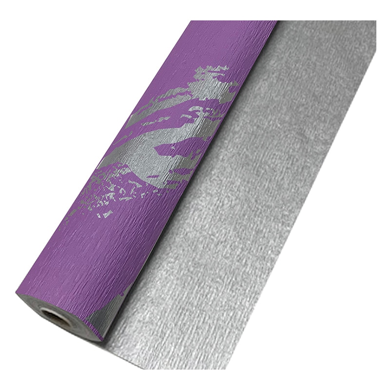 マッセ ラッピングロール 墨絵クレープ No.38 ラベンダー×シルバー 25038 1本（ご注文単位1本）【直送品】