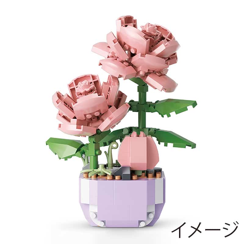 マッセ フラワーポットブロック ローズ K-432 1個（ご注文単位1個）【直送品】