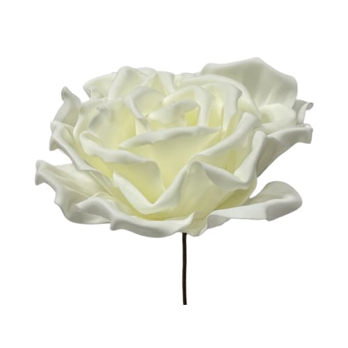 マッセ ウレタンフラワー ローズ ホワイト M P-345 1本（ご注文単位1本）【直送品】
