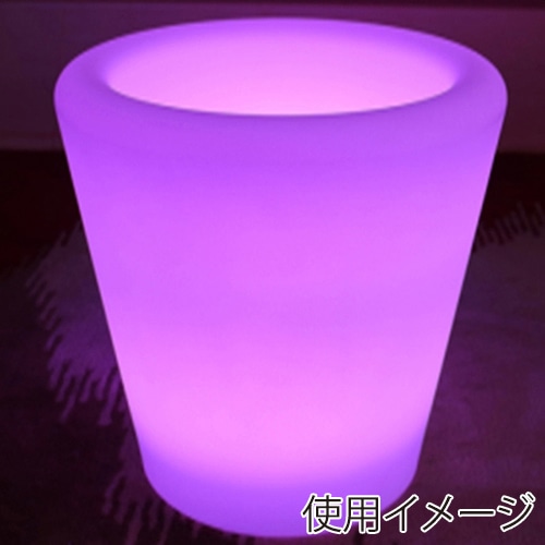 マッセ LEDプランター ラウンド K-442 1個（ご注文単位1個）【直送品】