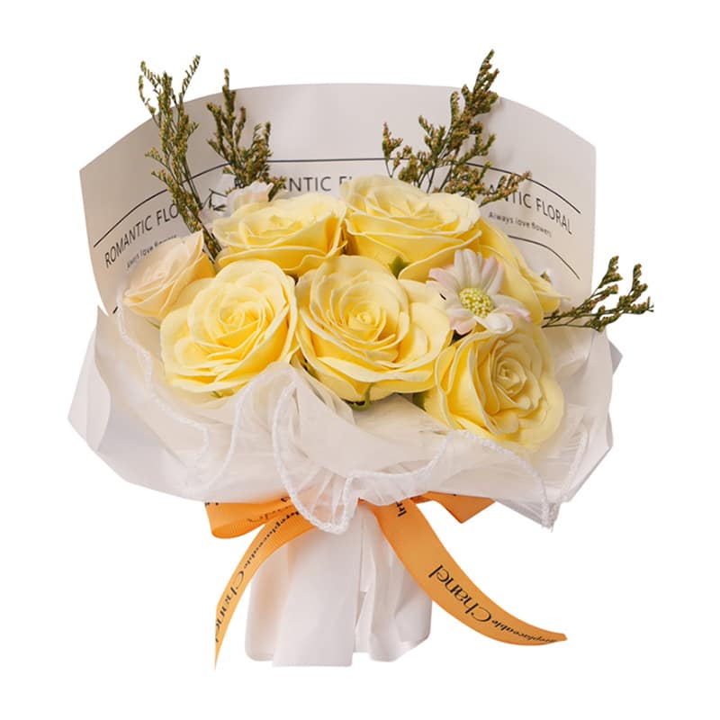 マッセ レギュラーブーケ ケース付 イエロー F-329 1個（ご注文単位1個）【直送品】