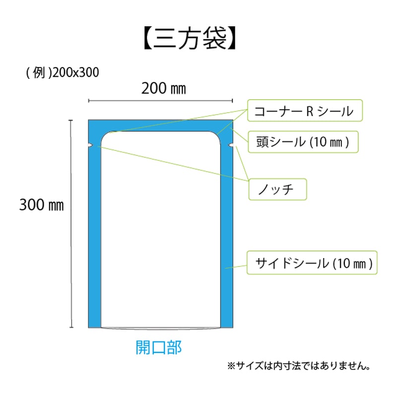 西村 三方袋 NMH-4　140×200  4000枚/箱（ご注文単位1箱）【直送品】