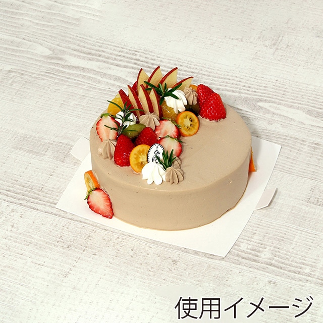 サガシキ ケーキ用紙トレー nw ホワイト 角6号 50枚入 NWT009AA_S_100 50枚/束(ご注文単位2束)【直送品】