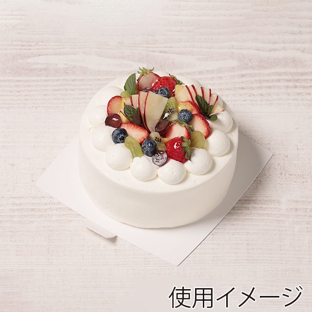 サガシキ ケーキ用紙トレー nw ホワイト 角5号 50枚入 NWT008AA_S_500 50枚/束(ご注文単位10束)【直送品】