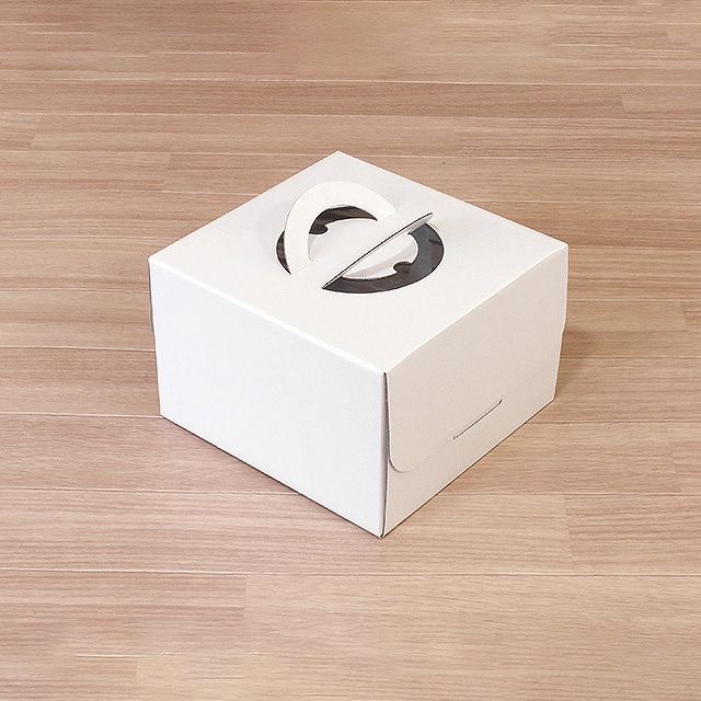 サガシキ ケーキ箱　白無地デコ箱 6号　H150　25枚入 WMJ005AA＿S＿50 25枚/束（ご注文単位2束）【直送品】