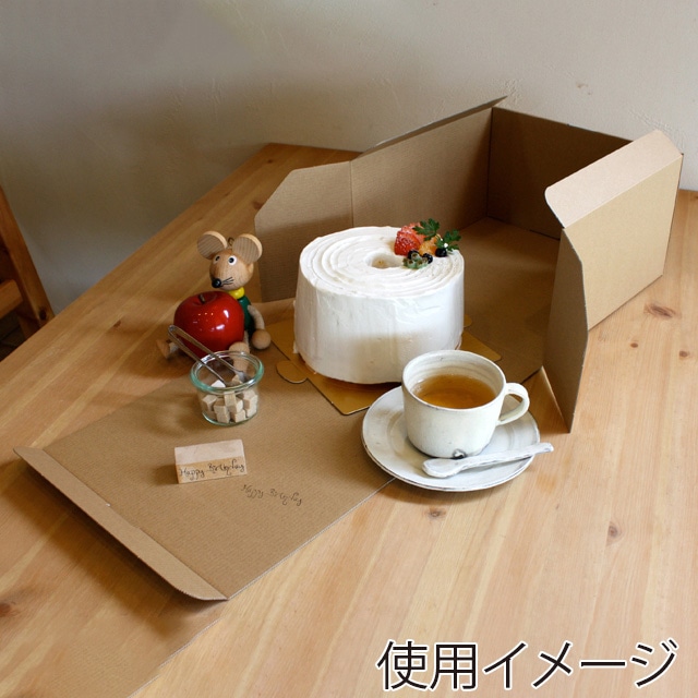 サガシキ ケーキ箱　UNIクラフトデコ箱 7号　H150　10枚入 UNI006AA＿S＿50 10枚/束（ご注文単位5束）【直送品】