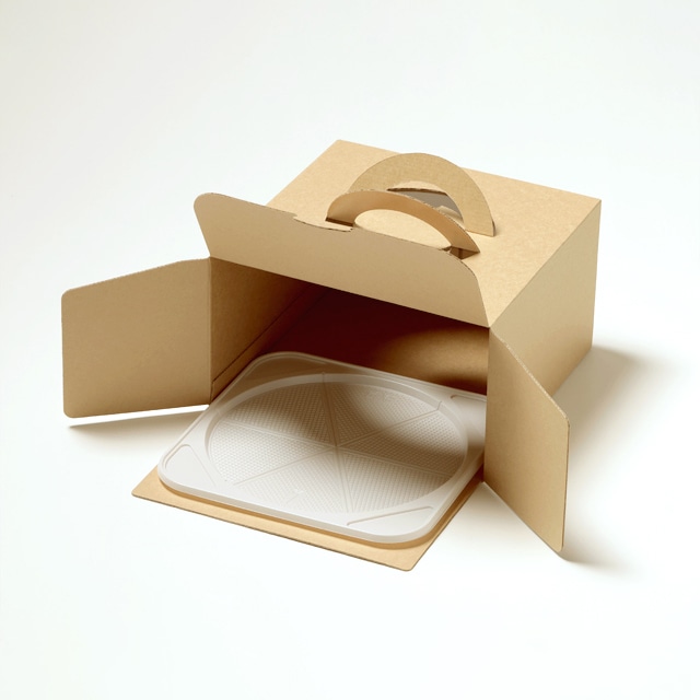 サガシキ ケーキ箱 エコクラフトデコ箱 7号 H150 50枚入 ECL011AA_S_50 50枚/束(ご注文単位1束)【直送品】