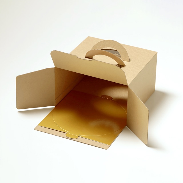 サガシキ ケーキ箱 エコクラフトデコ箱 7号 H150 50枚入 ECL011AA_S_50 50枚/束(ご注文単位1束)【直送品】