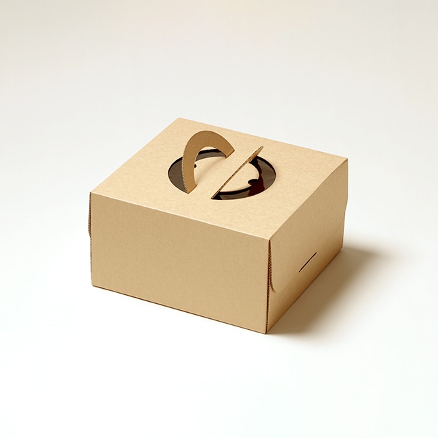 サガシキ ケーキ箱 エコクラフトデコ箱 6号 H125 100枚入 ECL005AA_S_100 100枚/束(ご注文単位1束)【直送品】