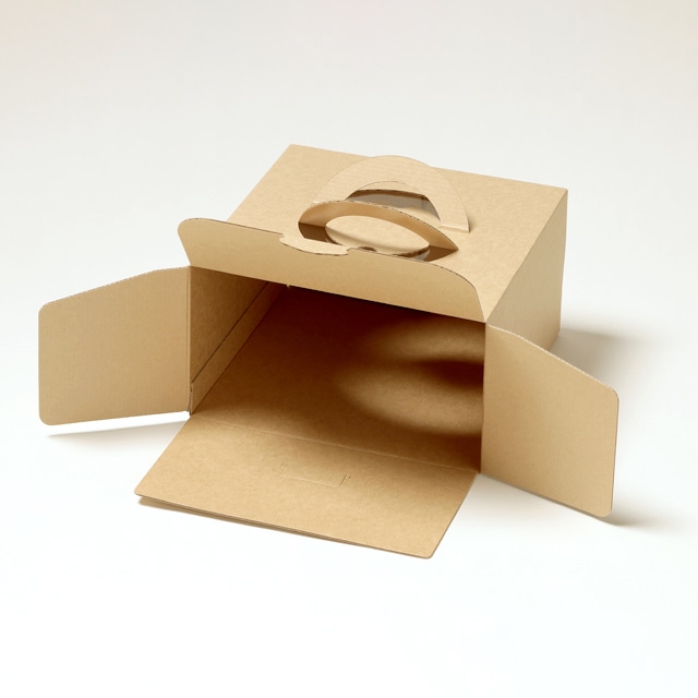 サガシキ ケーキ箱 エコクラフトデコ箱 6号 H125 100枚入 ECL005AA_S_100 100枚/束(ご注文単位1束)【直送品】