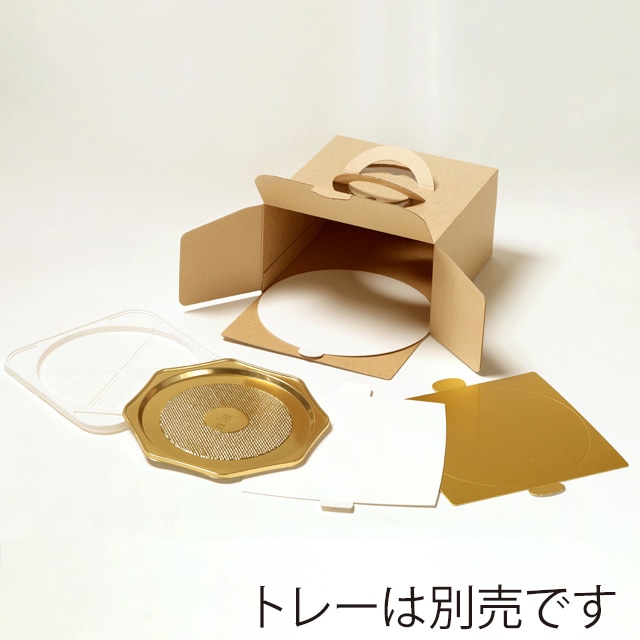 サガシキ ケーキ箱 エコクラフトデコ箱 6号 H125 100枚入 ECL005AA_S_100 100枚/束(ご注文単位1束)【直送品】