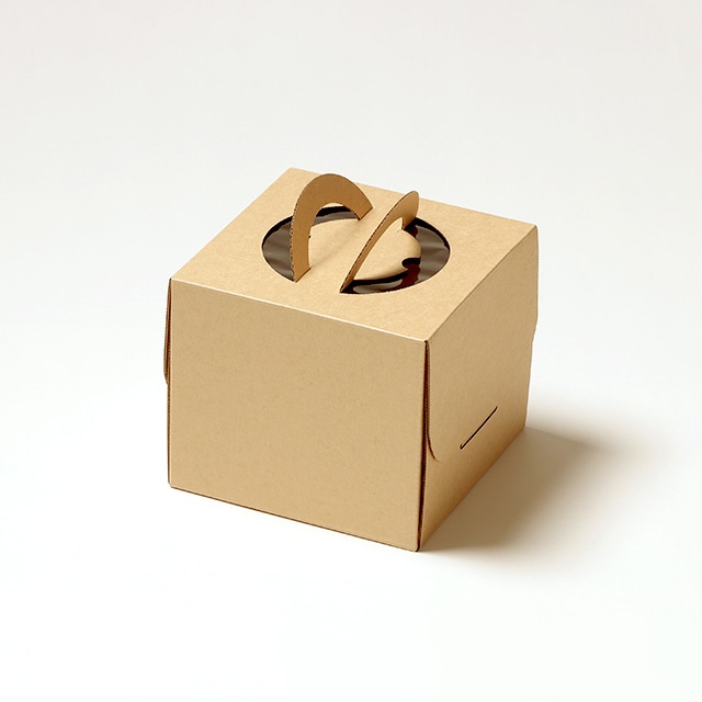 サガシキ ケーキ箱 エコクラフトデコ箱 4号 H130 100枚入 ECL002AA_S_100 100枚/束(ご注文単位1束)【直送品】