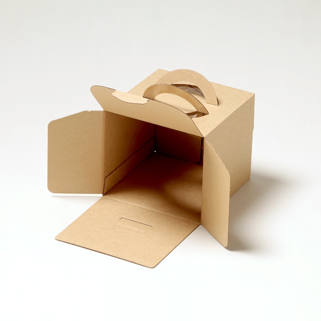 サガシキ ケーキ箱 エコクラフトデコ箱 4号 H130 50枚入 ECL002AA_S_50 50枚/束(ご注文単位1束)【直送品】