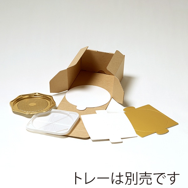 サガシキ ケーキ箱 UNIエコクラフトデコ箱 4号 100枚 UEC001AA_S_100 100枚/束(ご注文単位1束)【直送品】