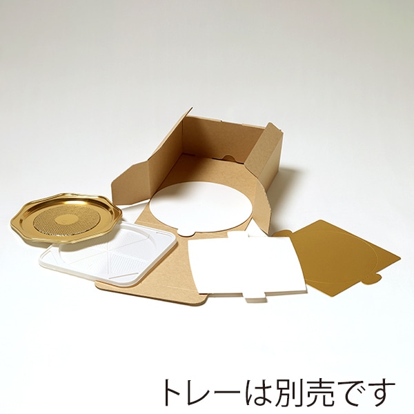 サガシキ ケーキ箱 UNIエコクラフトデコ箱 5号 50枚 UEC002AA_S_50 50枚/束(ご注文単位1束)【直送品】