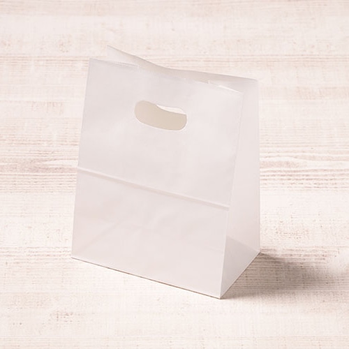 サガシキ 手提げ紙袋 イーグリップ ホワイト M 100枚入 PAB045AA_S_100 100枚/束(ご注文単位1束)【直送品】