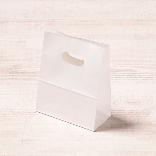 サガシキ 手提げ紙袋 イーグリップ ホワイト S 100枚入 PAB044AA_S_100 100枚/束(ご注文単位1束)【直送品】