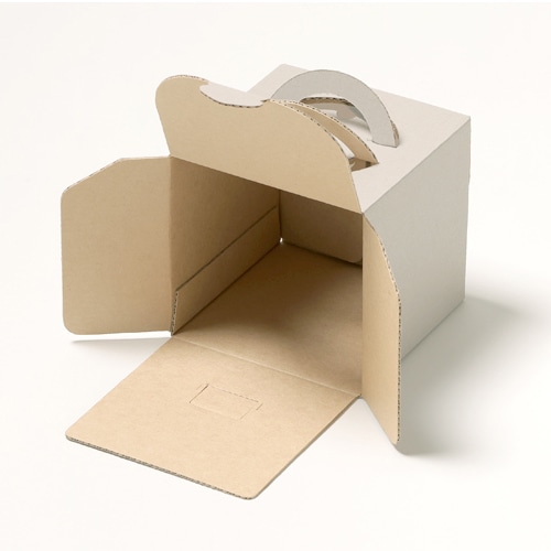 サガシキ ケーキ箱 ナチュラルグレー デコ箱 3号 H110 EGR009AA_S_50 25枚/束(ご注文単位2束)【直送品】