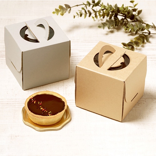 サガシキ ケーキ箱 ナチュラルグレー デコ箱 3号 H110 EGR009AA_S_50 25枚/束(ご注文単位2束)【直送品】