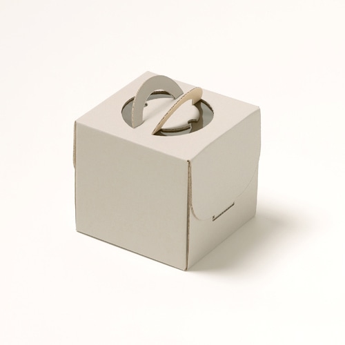 サガシキ ケーキ箱 ナチュラルグレー デコ箱 3号 H110 EGR009AA_S_100 25枚/束(ご注文単位4束)【直送品】