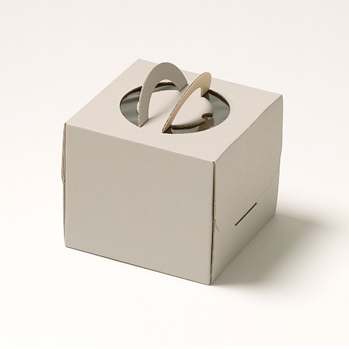 サガシキ ケーキ箱 ナチュラルグレー デコ箱 4号 H130 EGR002AA_S_50 25枚/束(ご注文単位2束)【直送品】