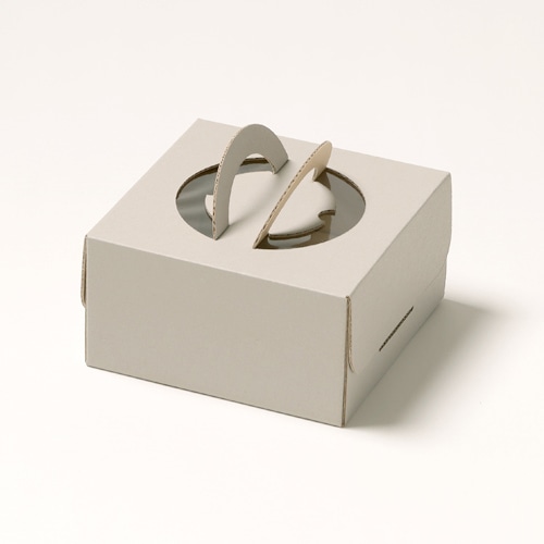 サガシキ ケーキ箱 ナチュラルグレー デコ箱 4号 H80 EGR007AA_S_50 25枚/束(ご注文単位2束)【直送品】