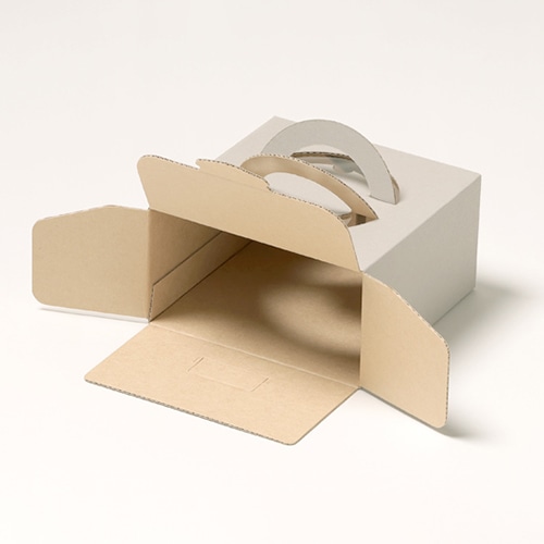 サガシキ ケーキ箱 ナチュラルグレー デコ箱 4号 H80 EGR007AA_S_100 25枚/束(ご注文単位4束)【直送品】