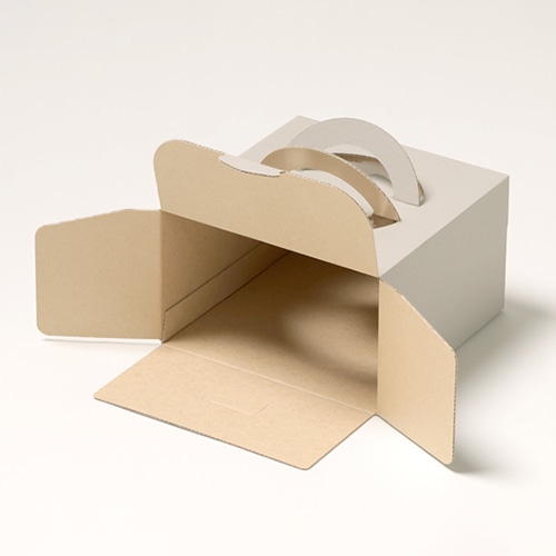 サガシキ ケーキ箱 ナチュラルグレー デコ箱 5号 H113 EGR003AA_S_100 25枚/束(ご注文単位4束)【直送品】